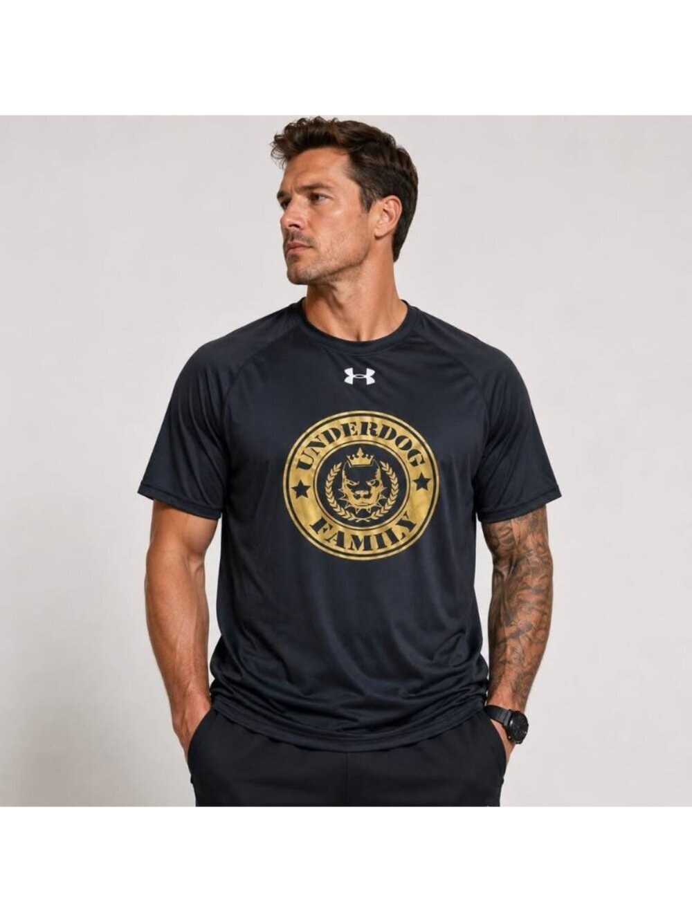 Under Armour Underdog Family Performance Shirt Men’s Large Black Loose Fit